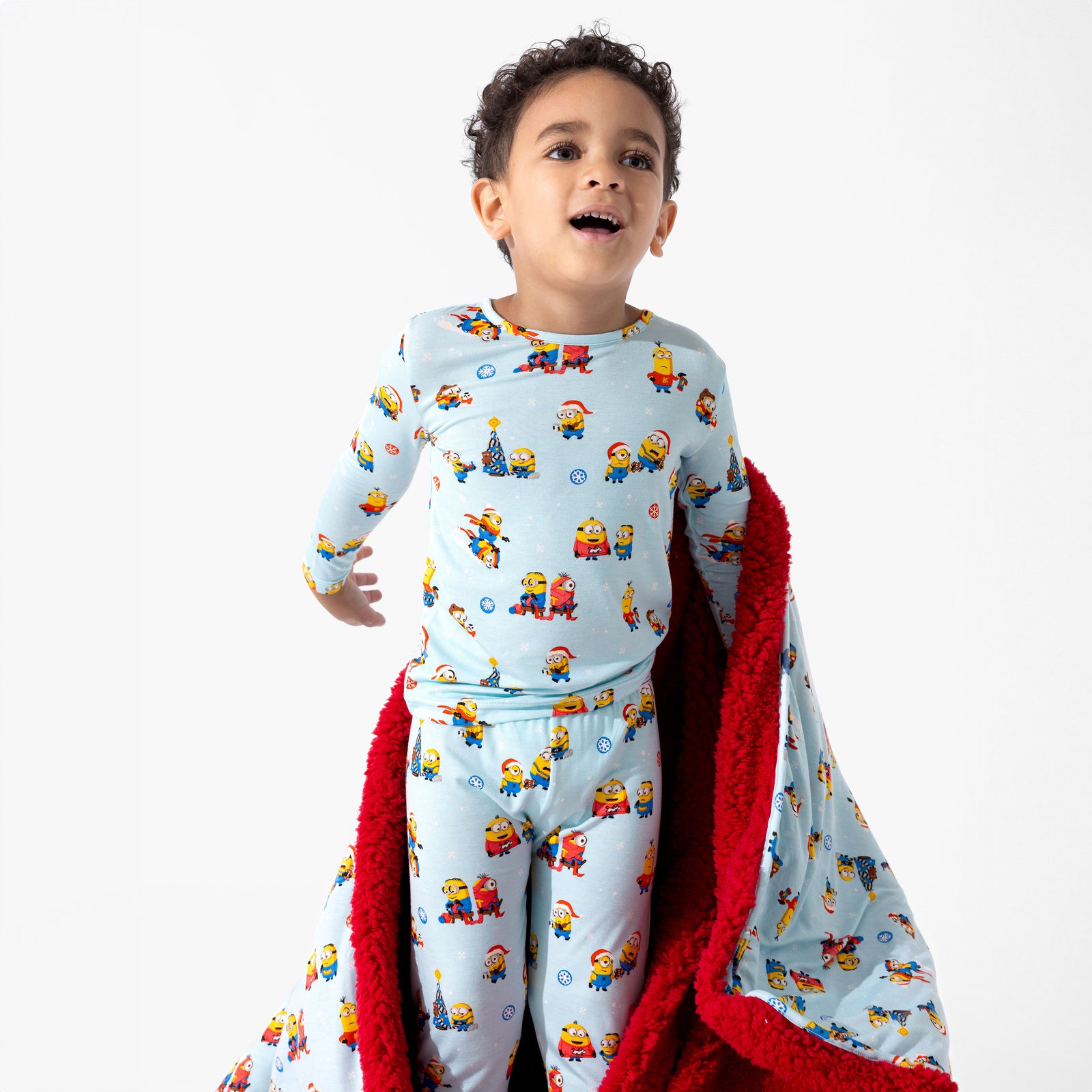 Merry Minions Holiday Bamboo Sherpa Blanket