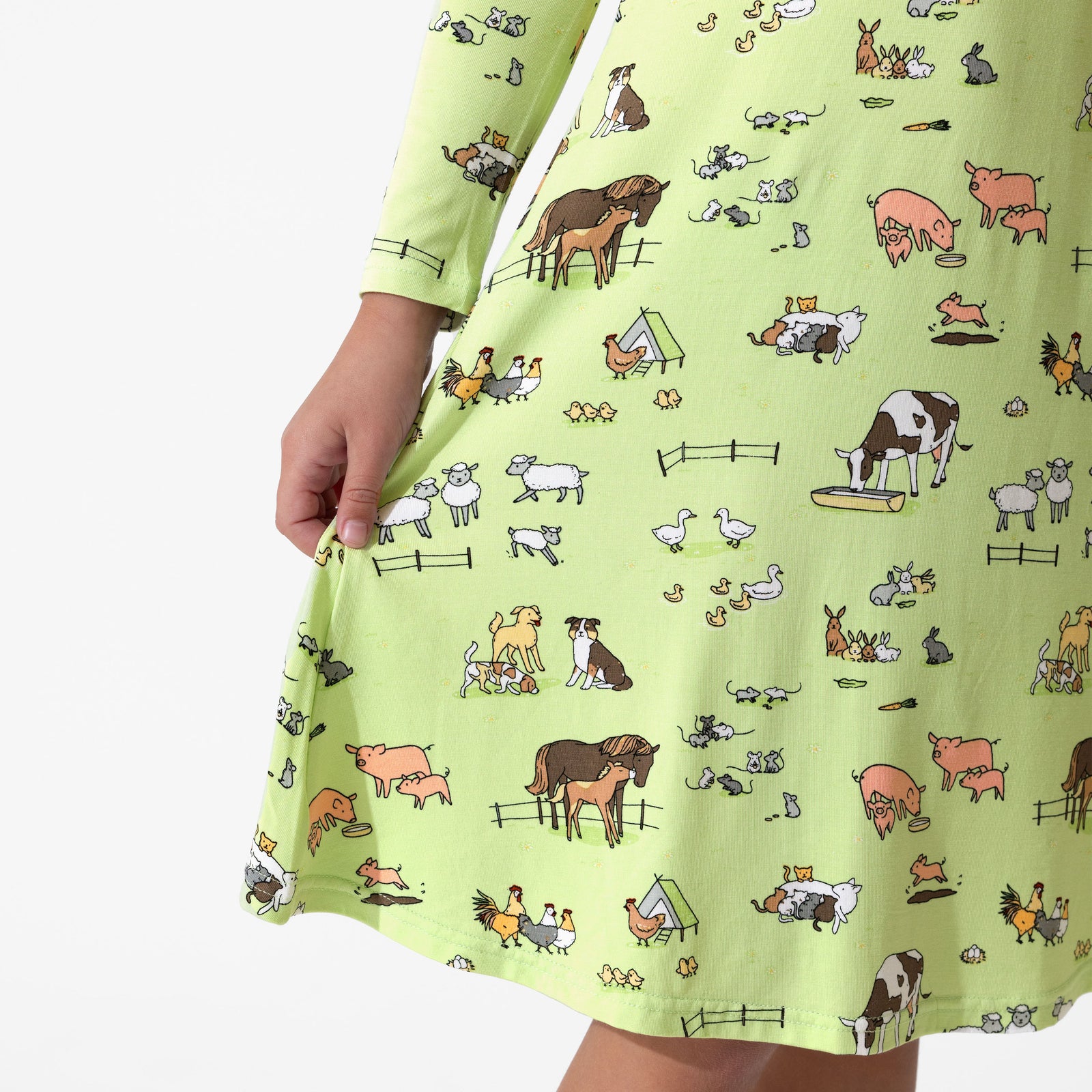 Farm Animals Bamboo Girls' Dress | Adorable Eco-Friendly Style