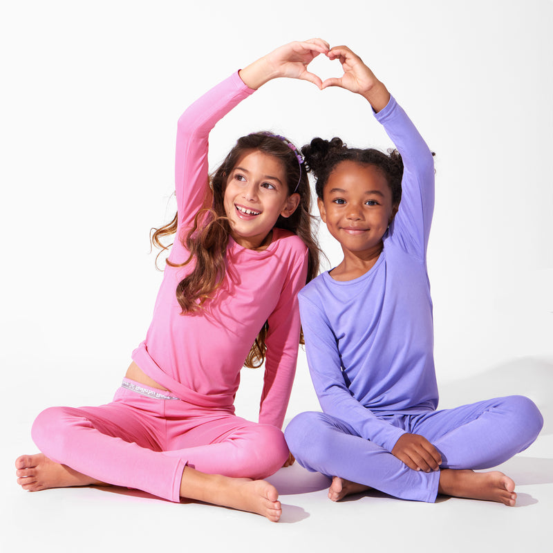 Bubblegum Pink Bamboo Kids Pajamas