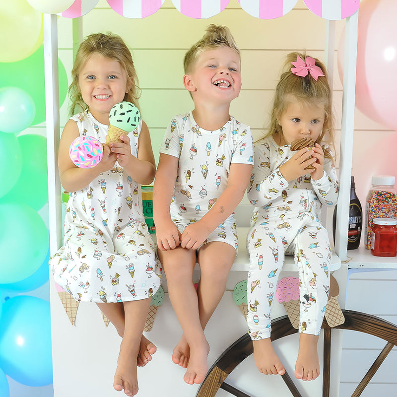 Ice Cream Bamboo Girls' Sleeveless Dress