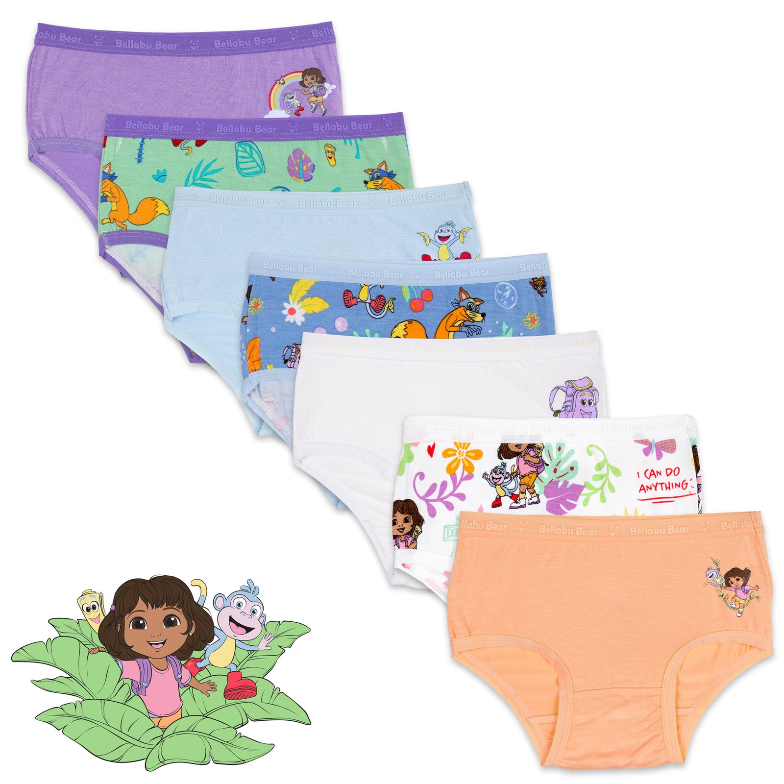 Dora: The Explorer Bamboo Girls' Underwear 7-Pack