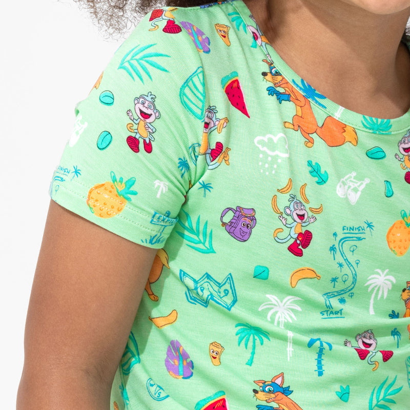 Dora: Boots' Jungle Adventure Bamboo Girls' Short Sleeve Dress