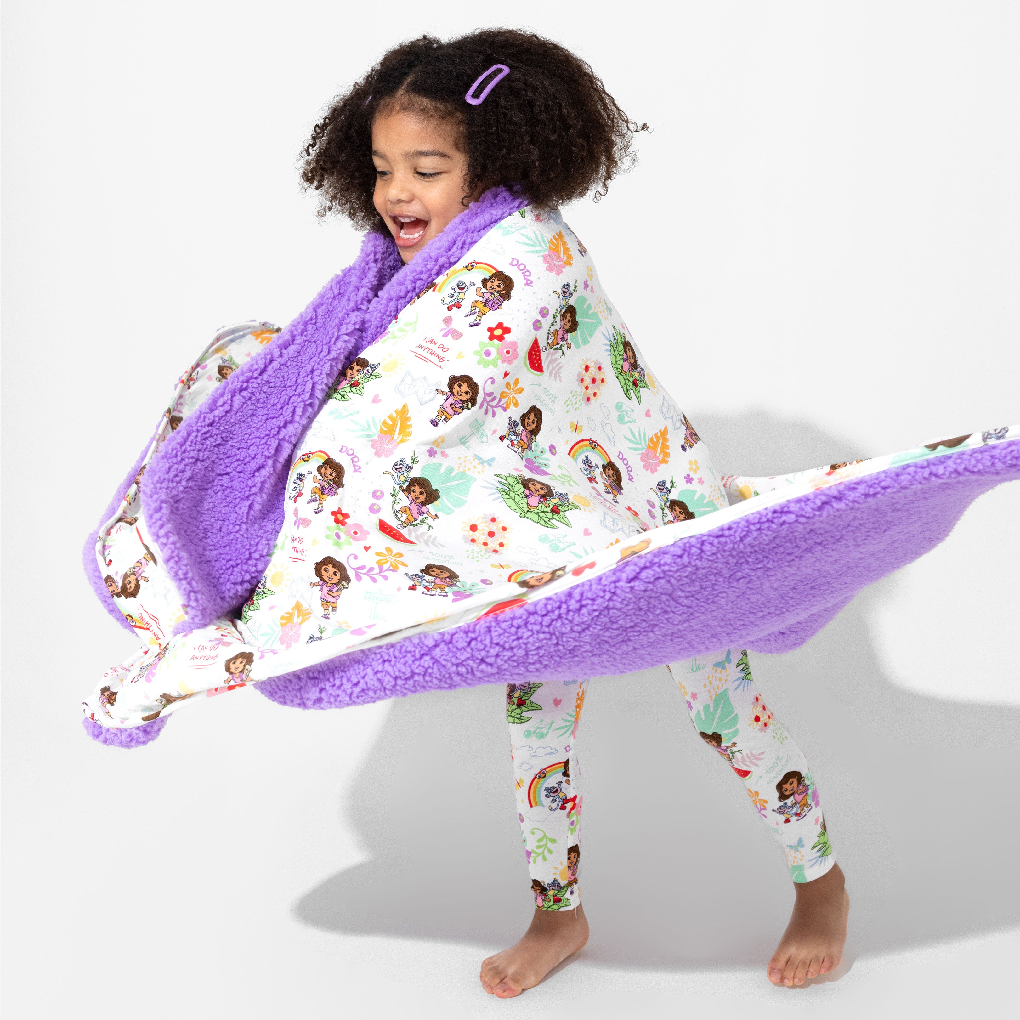 Dora: Tropical Dreams Bamboo Sherpa Blanket - Cozy & Playful