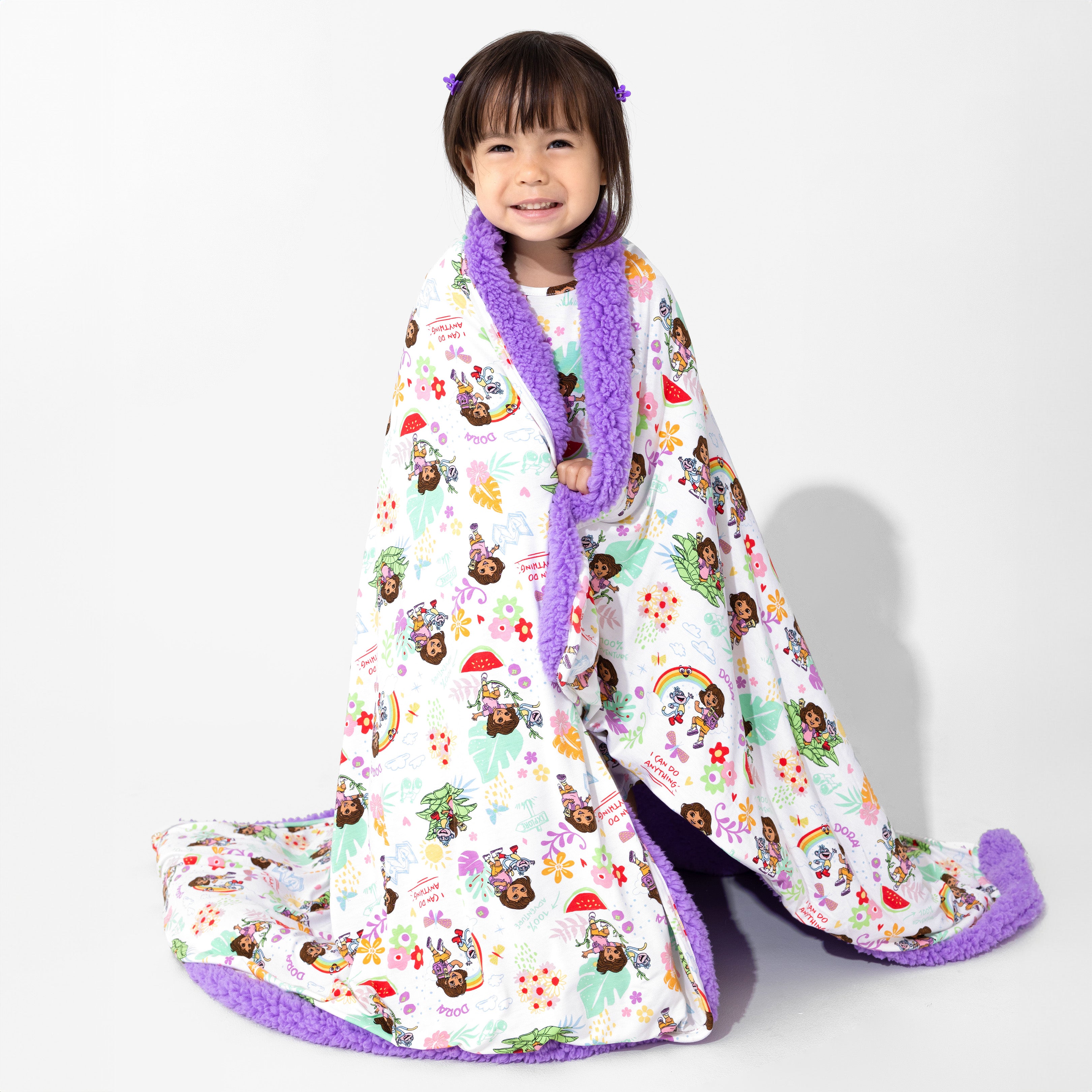 Dora: Tropical Dreams Bamboo Sherpa Blanket - Cozy & Playful