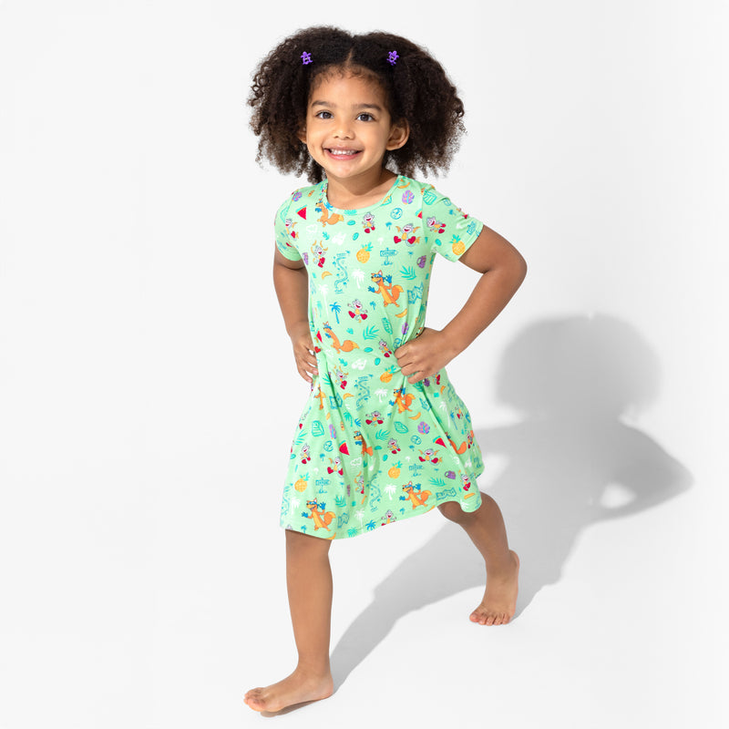 Dora: Boots' Jungle Adventure Bamboo Girls' Short Sleeve Dress