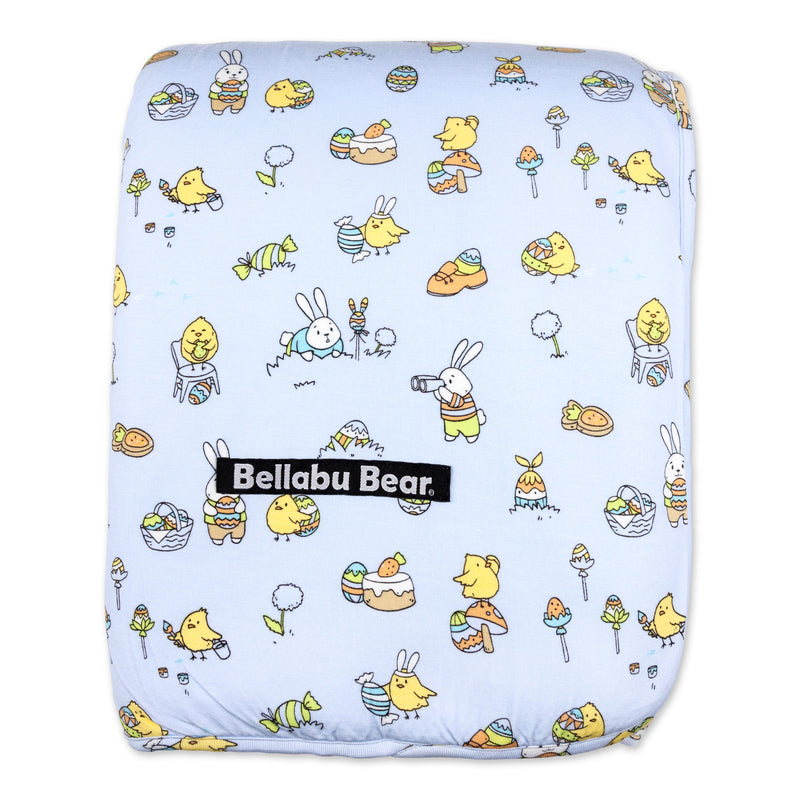 Easter Bunny Blue Bamboo Blanket