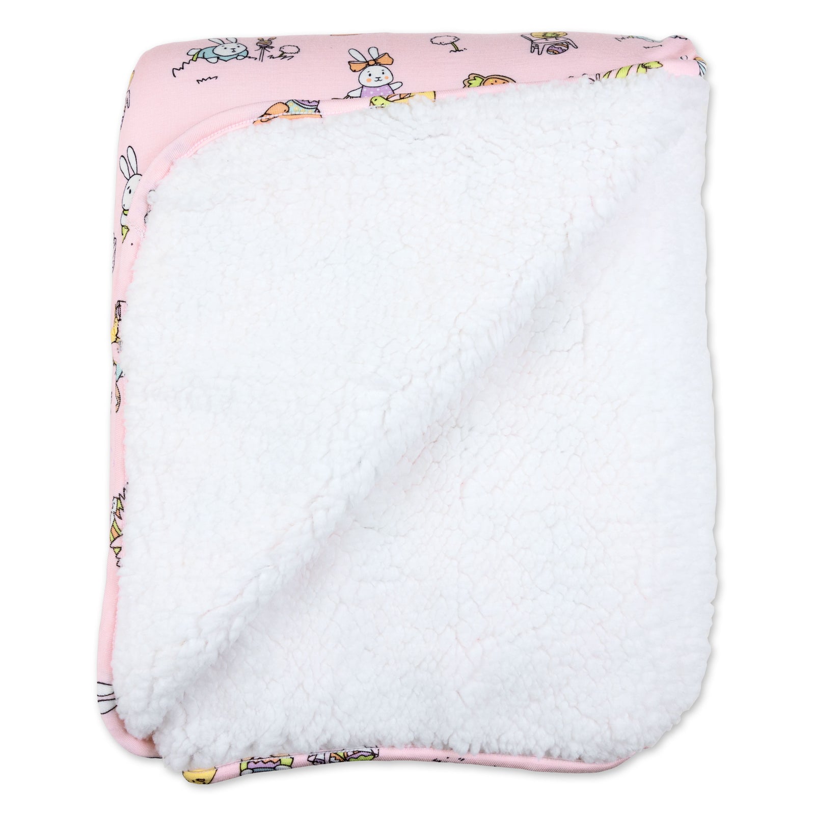 Easter Bunny Pink Bamboo Blanket