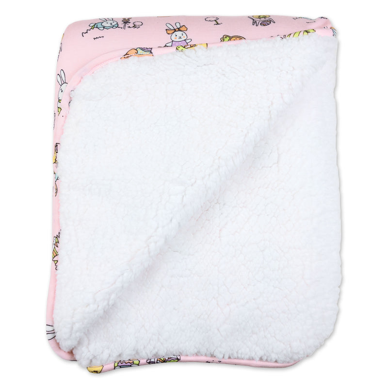 Easter Bunny Pink Bamboo Blanket
