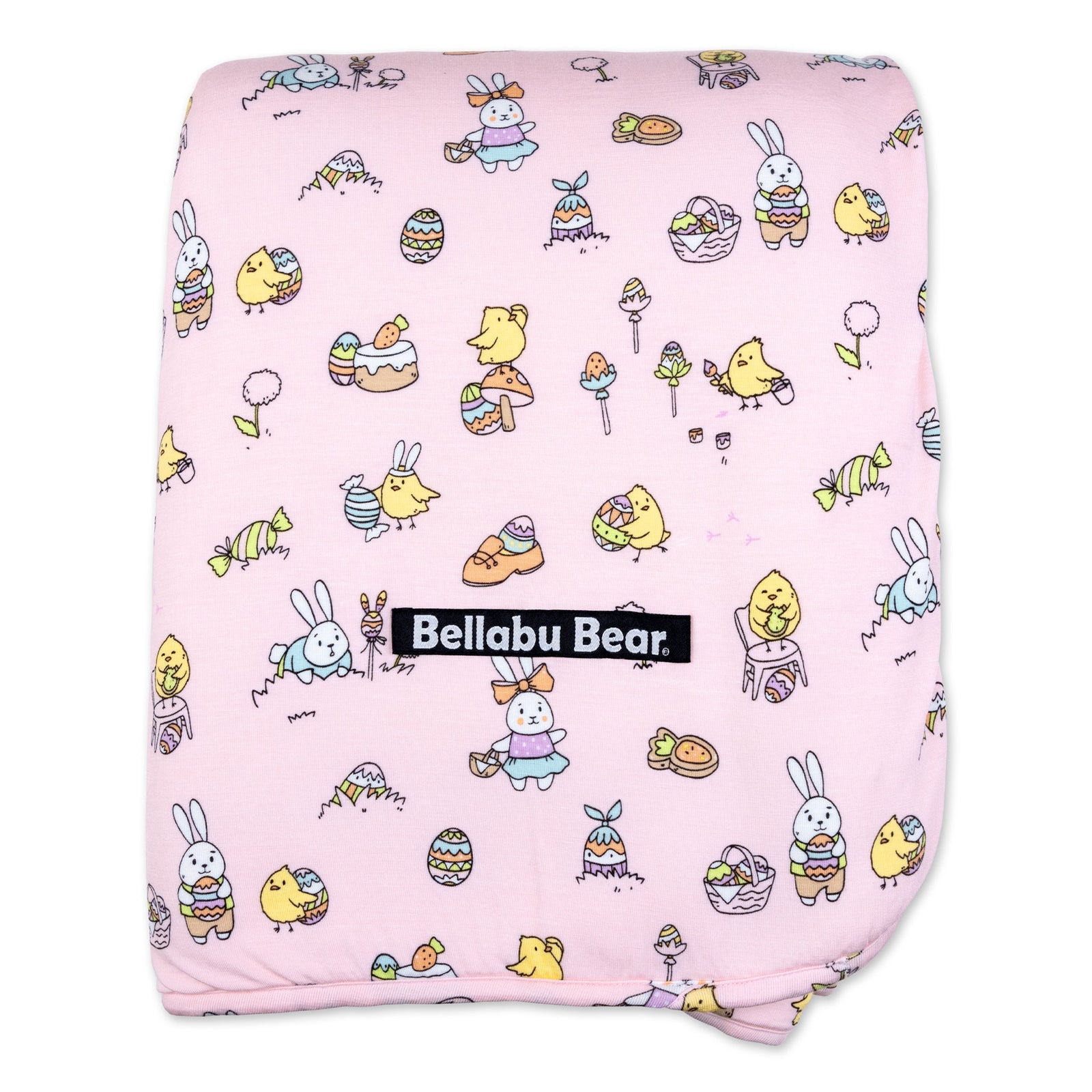 Easter Bunny Pink Bamboo Blanket