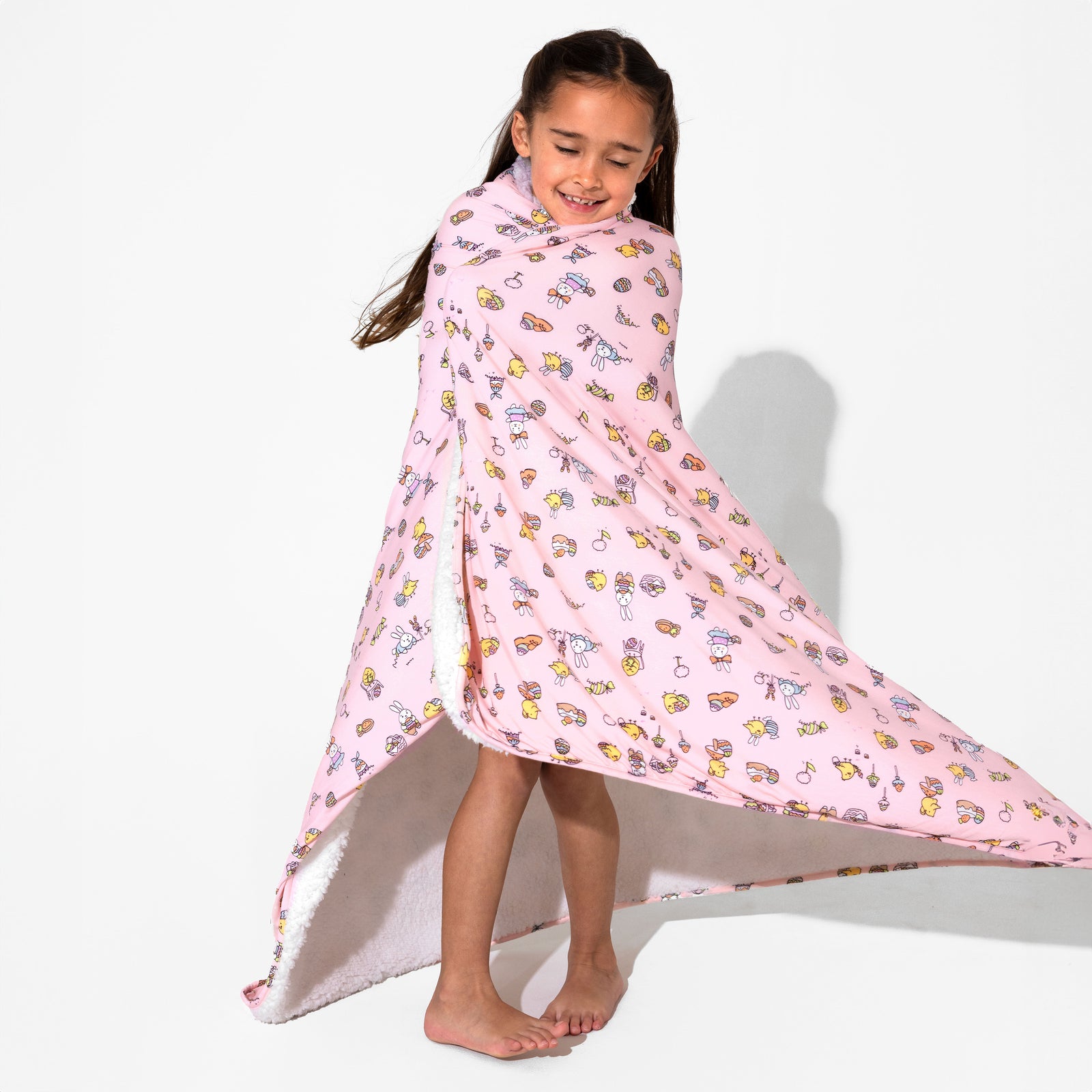 Easter Bunny Pink Bamboo Blanket