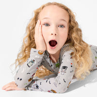 Little Monsters Bamboo Girls' Long Sleeve Dress