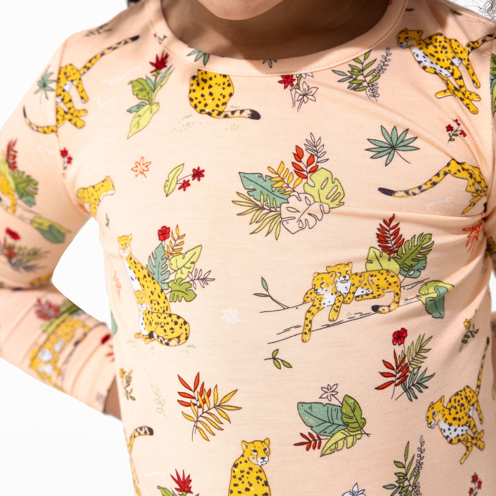 Pounce In Paradise Cheetah Bamboo Kids Pajamas