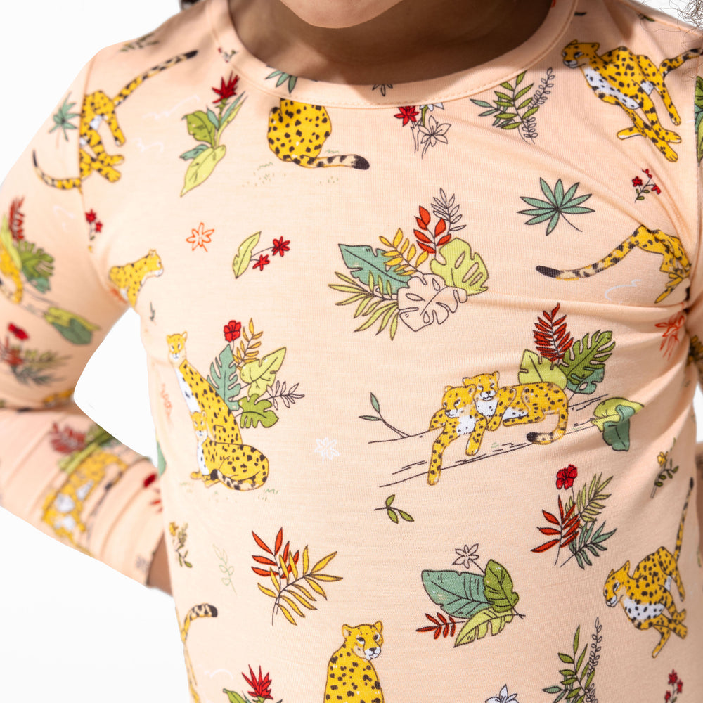 Pounce In Paradise Cheetah Bamboo Kids Pajamas