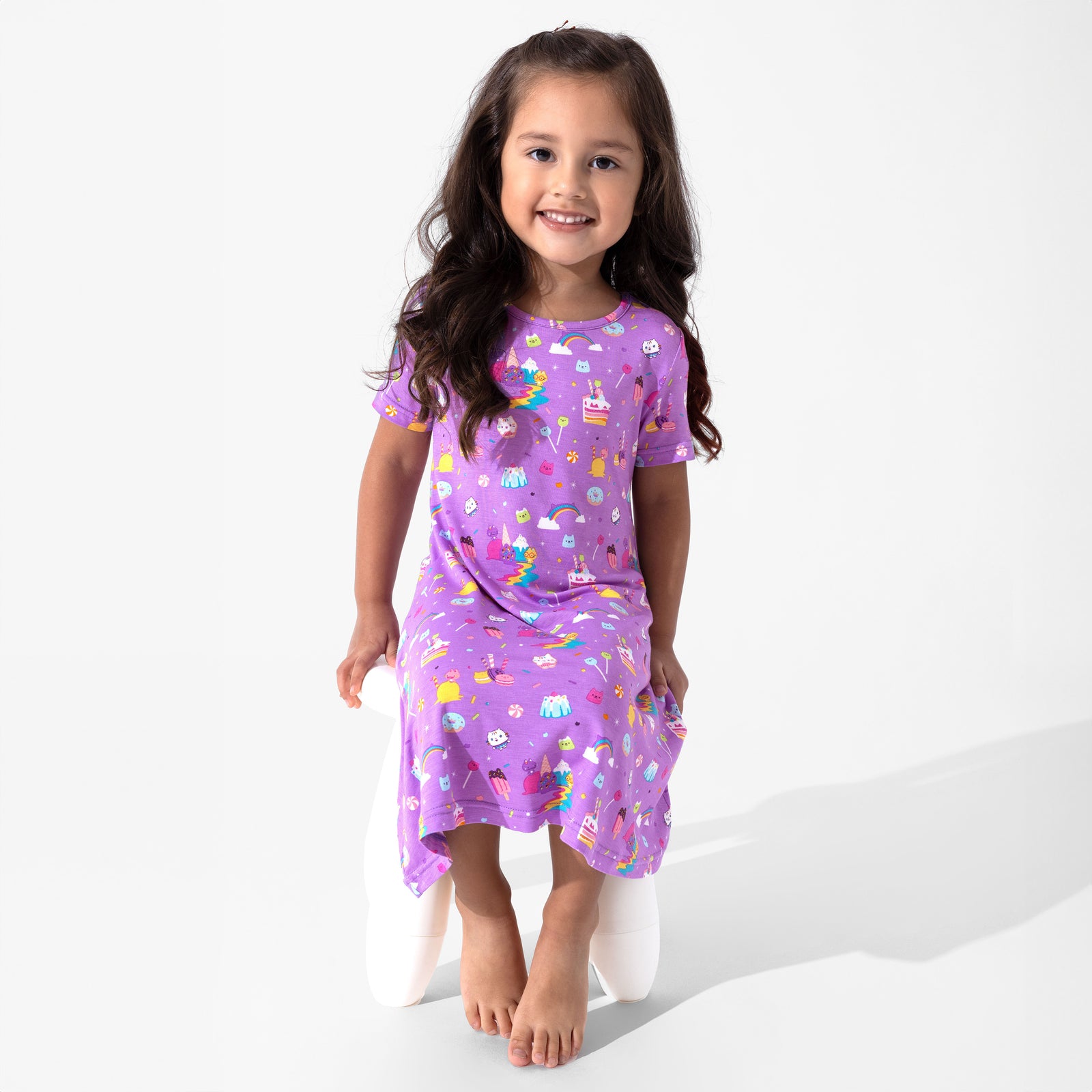 Gabby's Dollhouse: Sweet Treats Bamboo Girls' Short Sleeve Dress