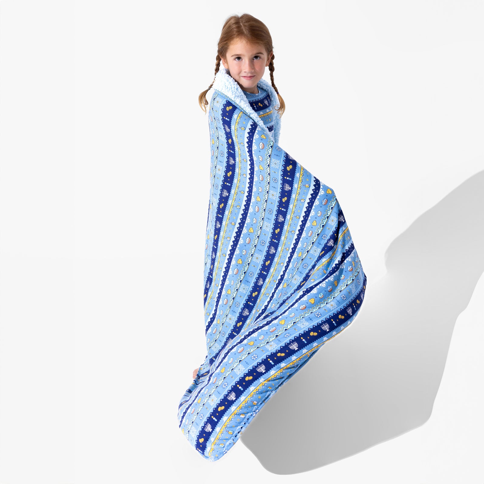 Hanukkah Fair Isle Bamboo Sherpa Blanket