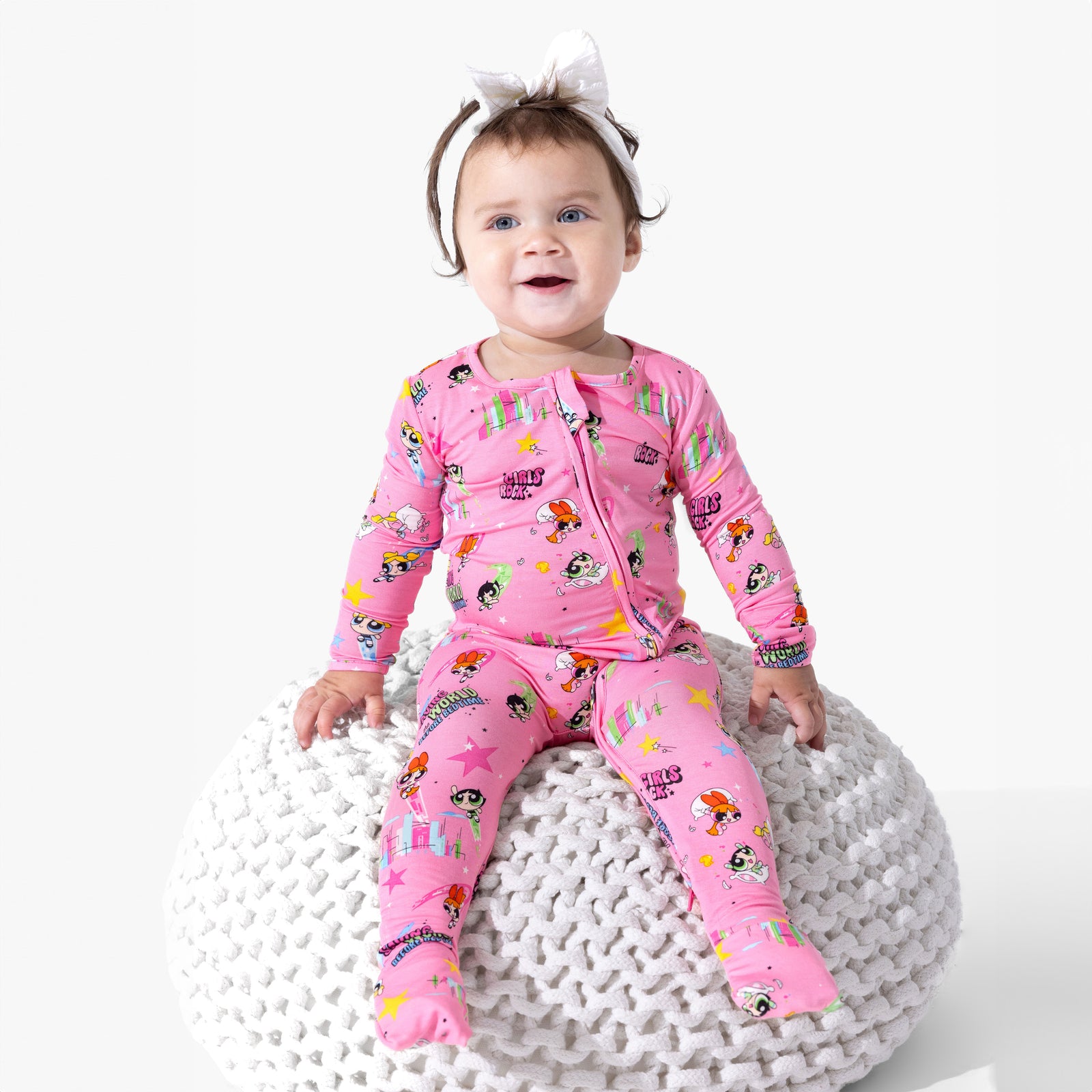 Powerpuff Girls Saving Bedtime Bamboo Convertible Footie