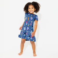 Trolls Music Bamboo Girls' Short Sleeve Dress