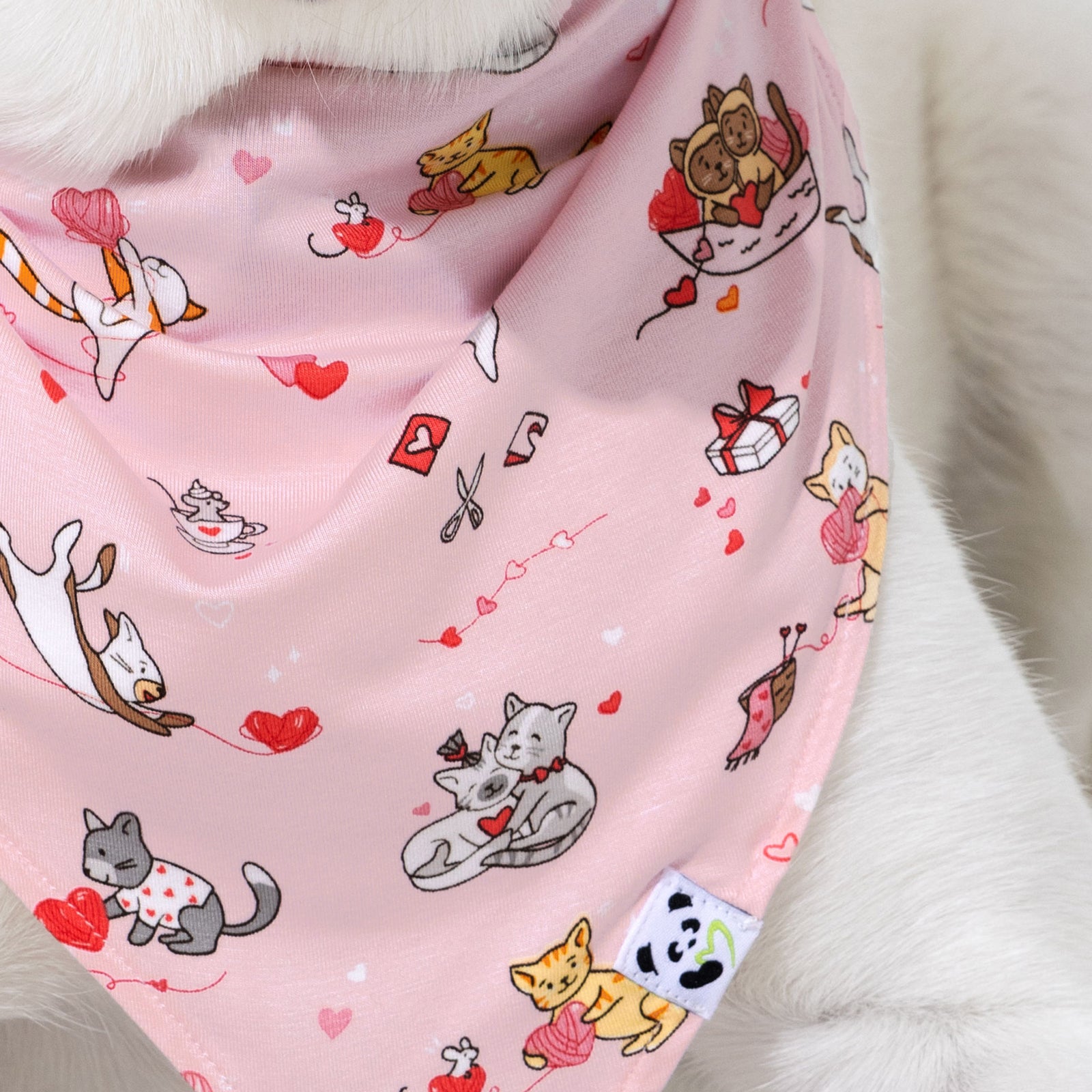 Love Kittens Bamboo Matching Pet Bandana