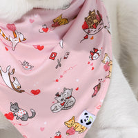 Love Kittens Bamboo Matching Pet Bandana