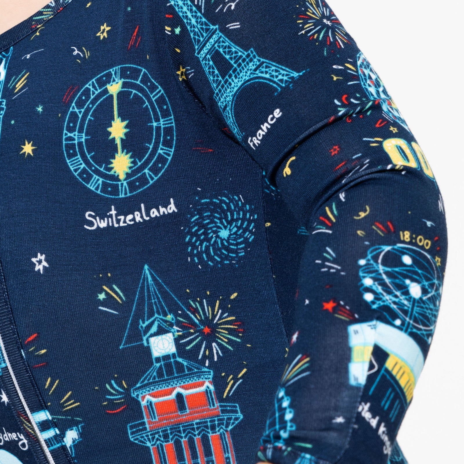 New Year's Worldwide Countdown Bamboo Convertible Footie