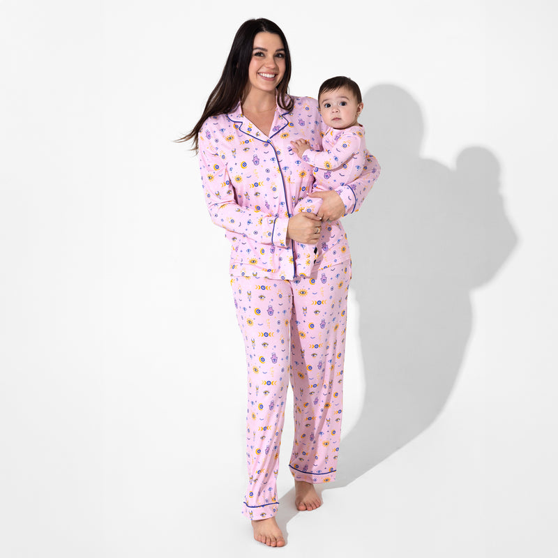 The Eye Pink Bamboo Convertible Footie
