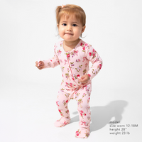 Bows & Blooms Bamboo Convertible Footie
