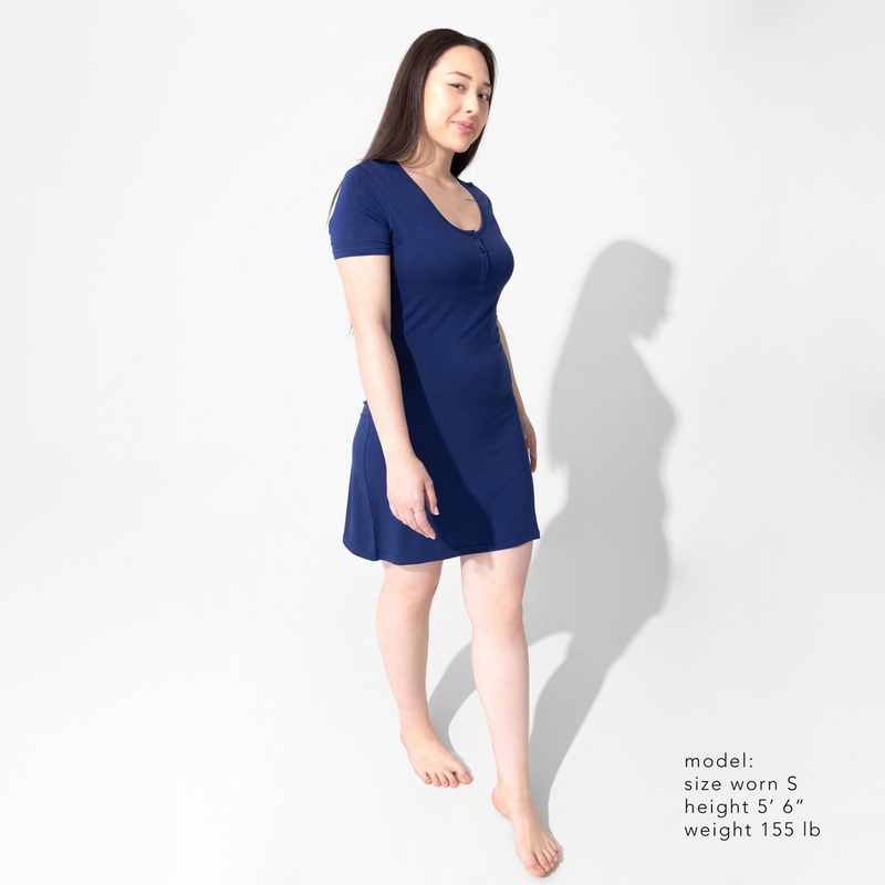 Starry Night Blue Bamboo Women's Nightgown