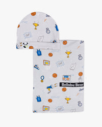All Star Basketball Bamboo Swaddle & Beanie Set