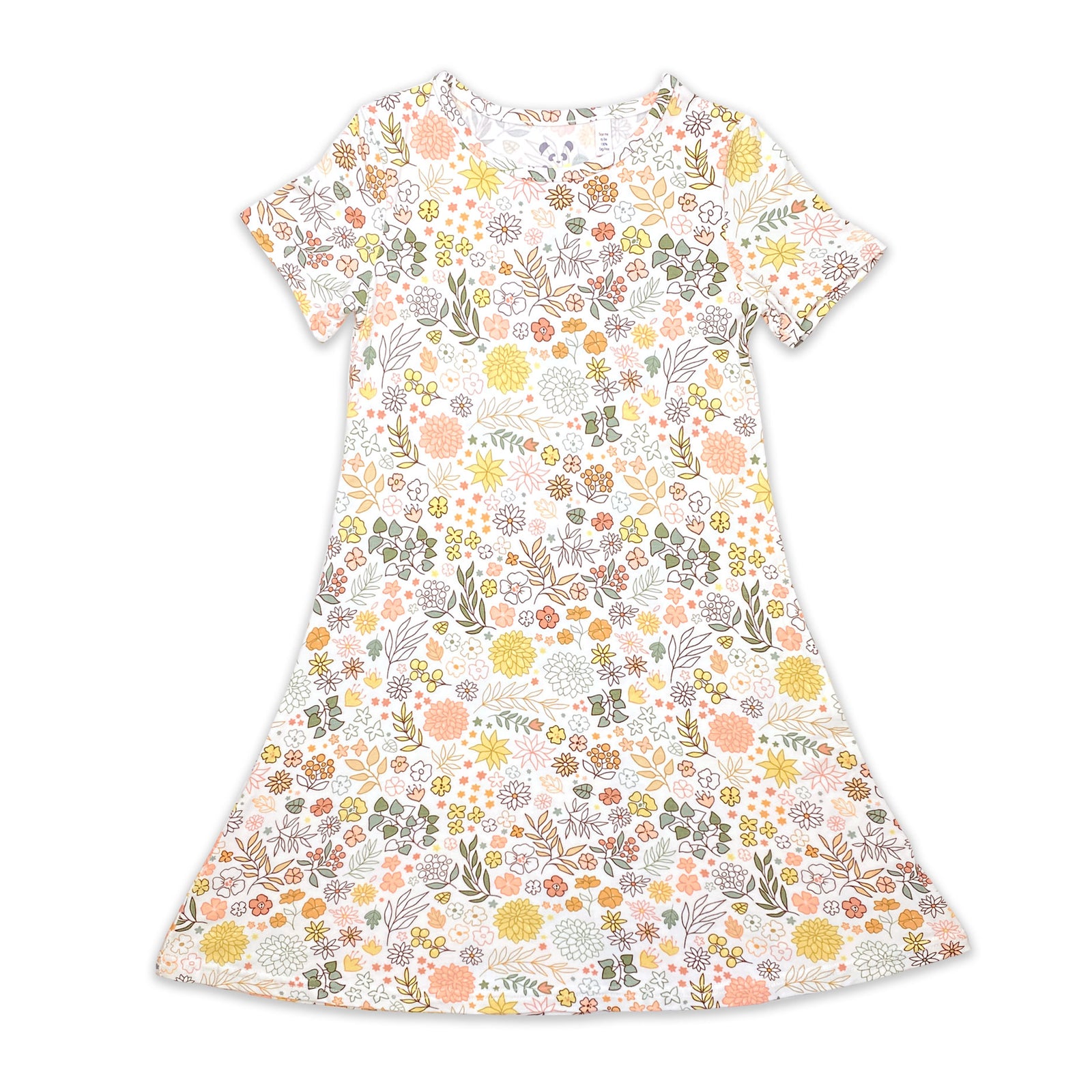 Fall Floral Bamboo Dress 7/8Y Fall Floral Bamboo Dress 7/8Y