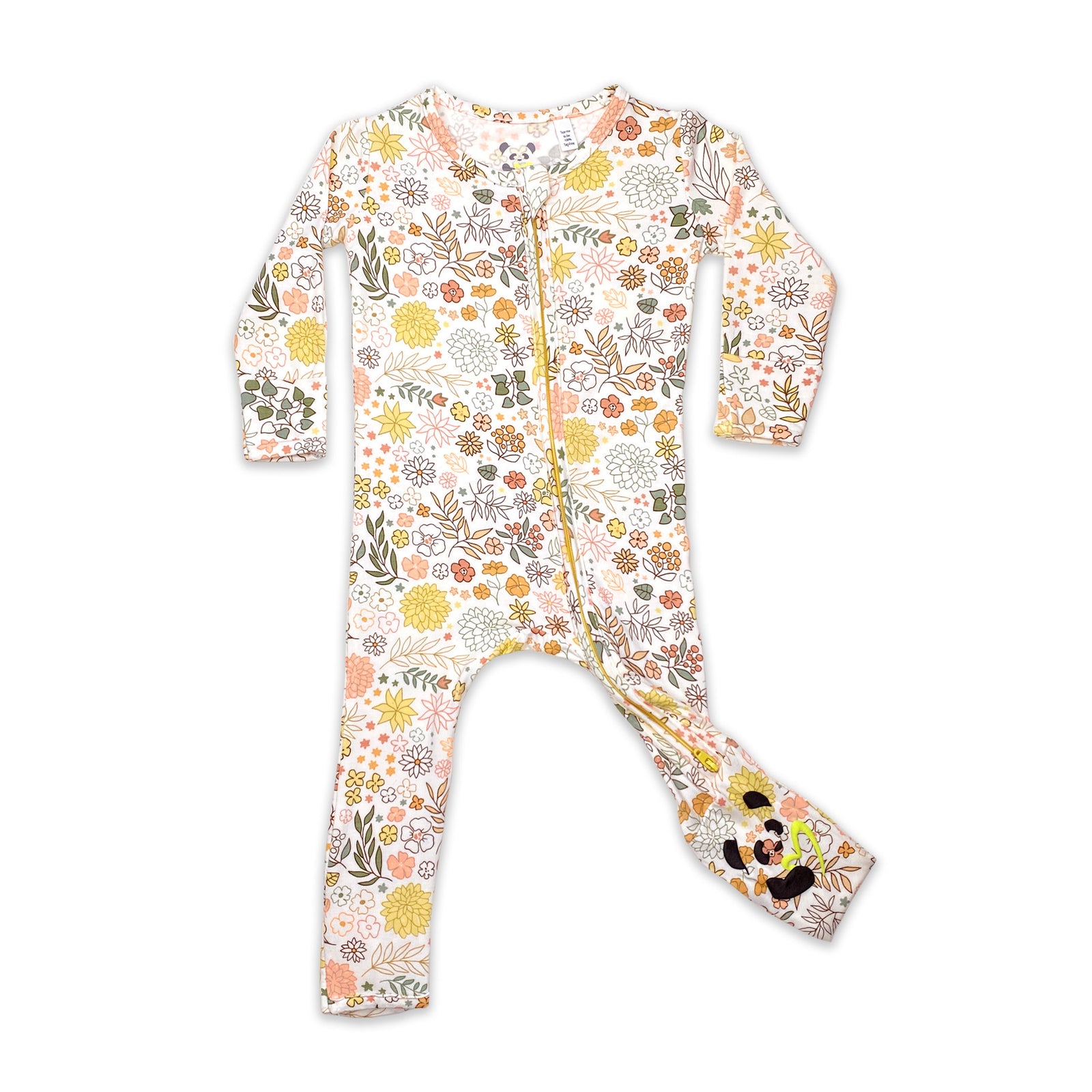Fall Floral Bamboo Convertible Footie
