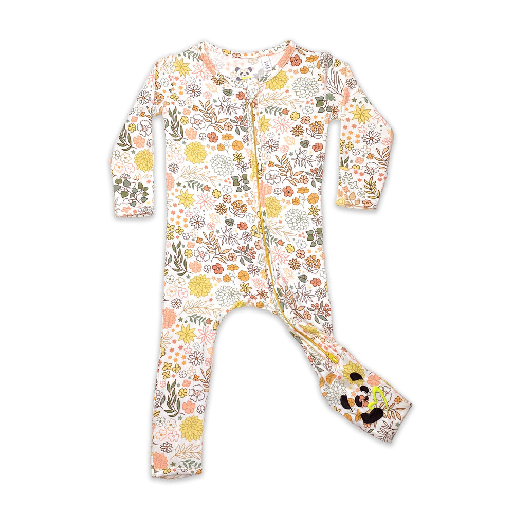 Fall Floral Bamboo Convertible Footie