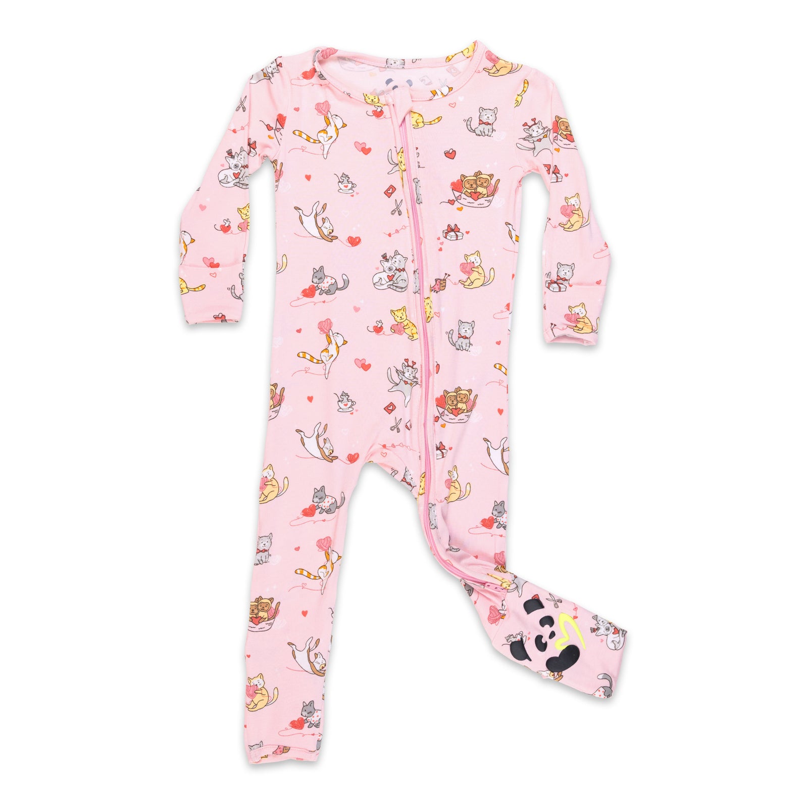 Love Kittens Bamboo Convertible Footie