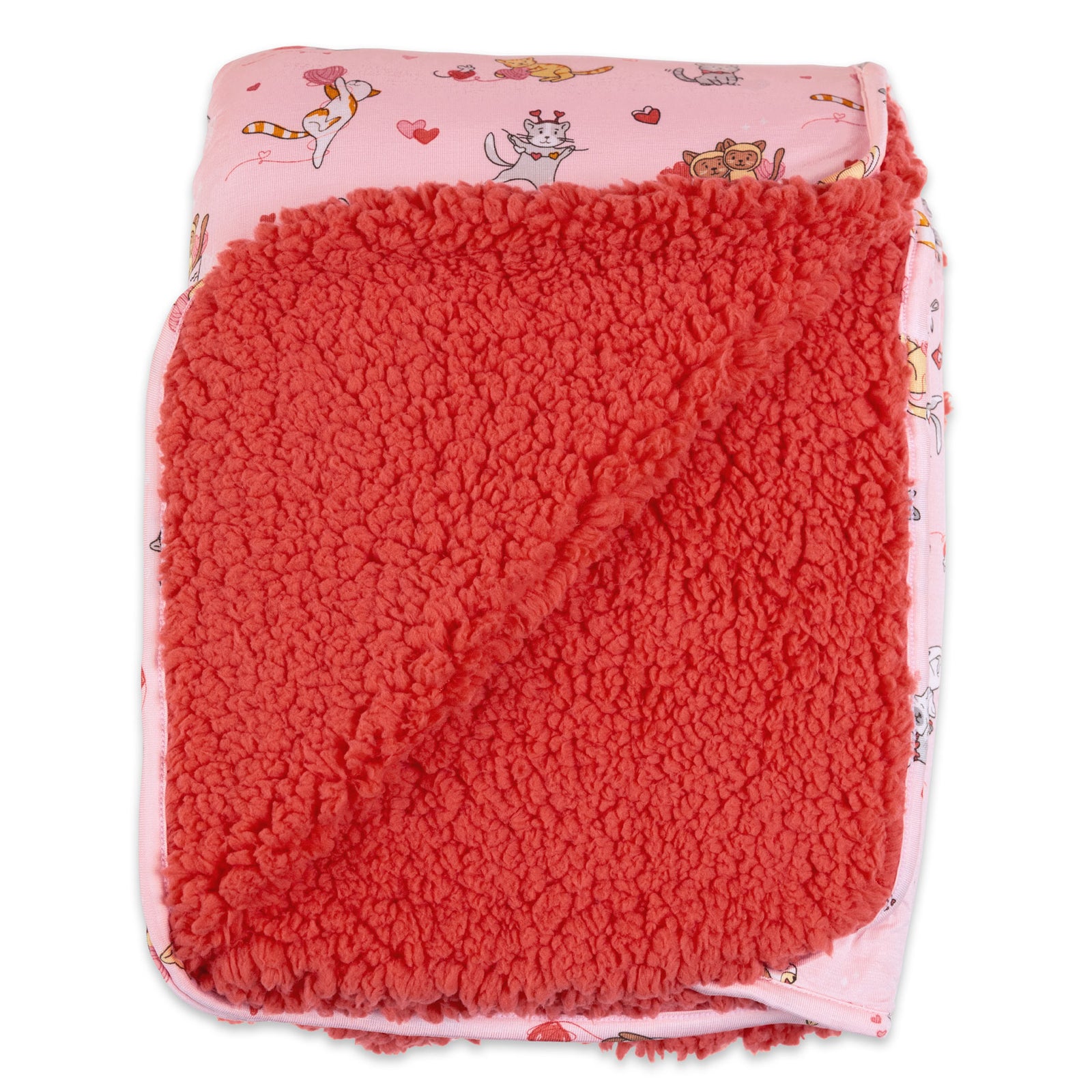 Love Kittens Bamboo Sherpa Blanket