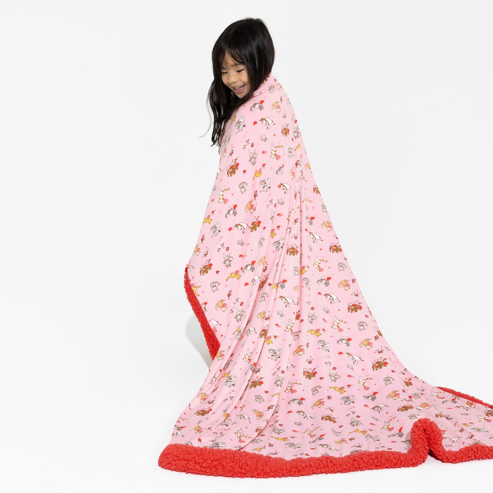 Love Kittens Bamboo Sherpa Blanket