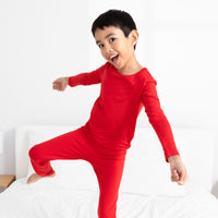 Winterberry Red Kids Bamboo Pajamas