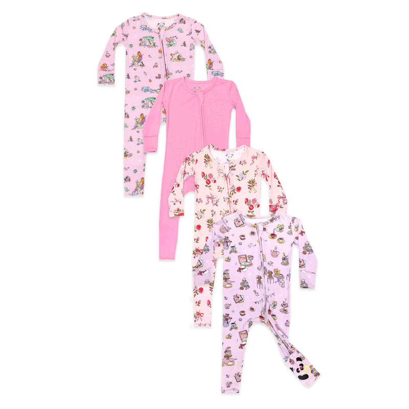 Girls Starter Bundle - Bamboo Convertible Footies
