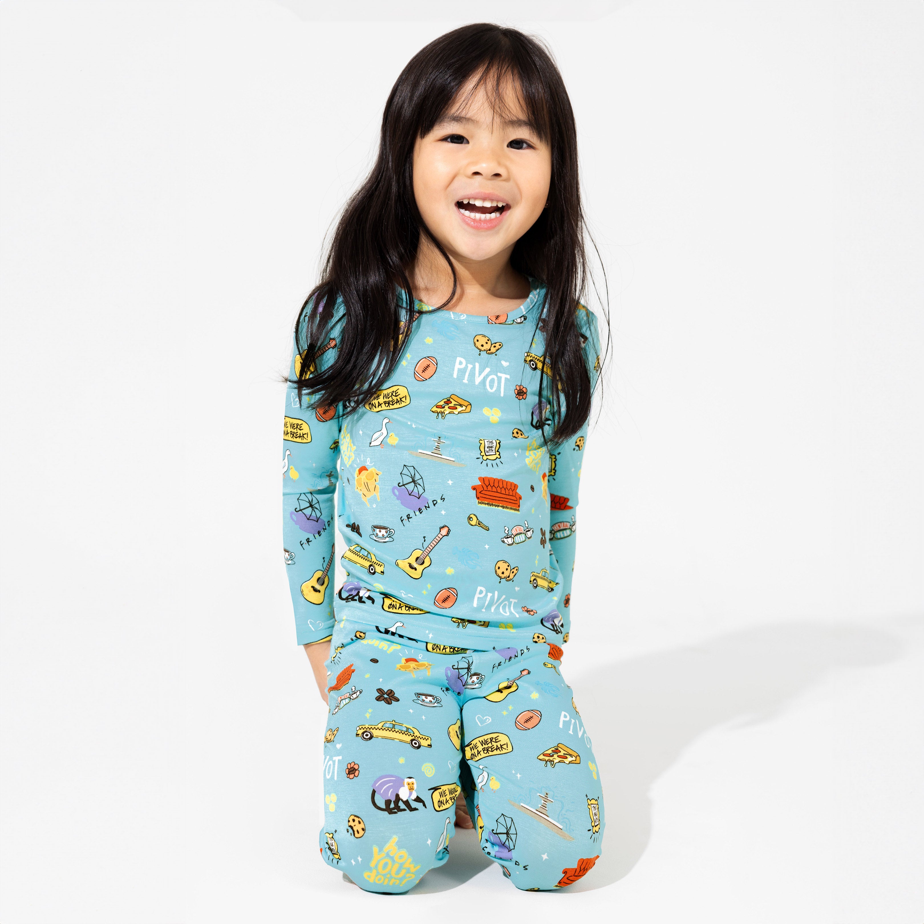 Central Perk FRIENDS Bamboo Kids Pajamas: Soft, Eco-Friendly Fun