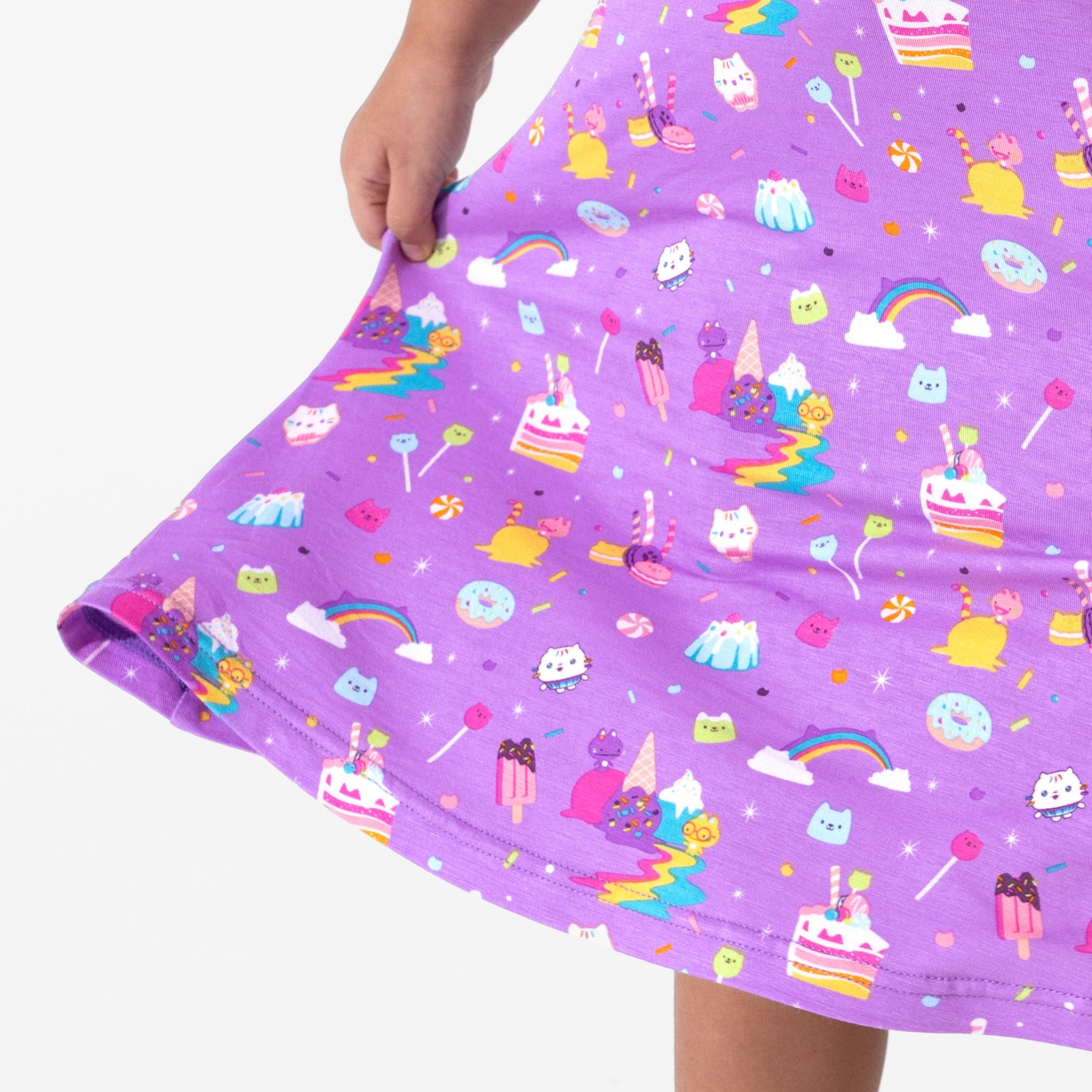 Gabby's Dollhouse: Sweet Treats Bamboo Girls' Short Sleeve Dress