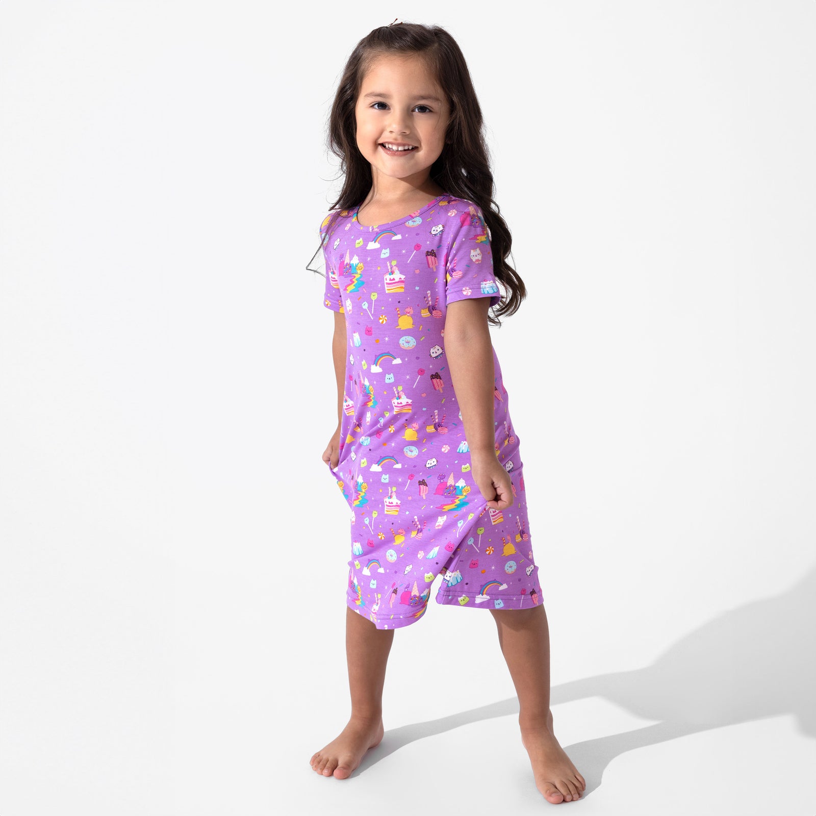 Gabby's Dollhouse: Sweet Treats Bamboo Girls' Short Sleeve Dress