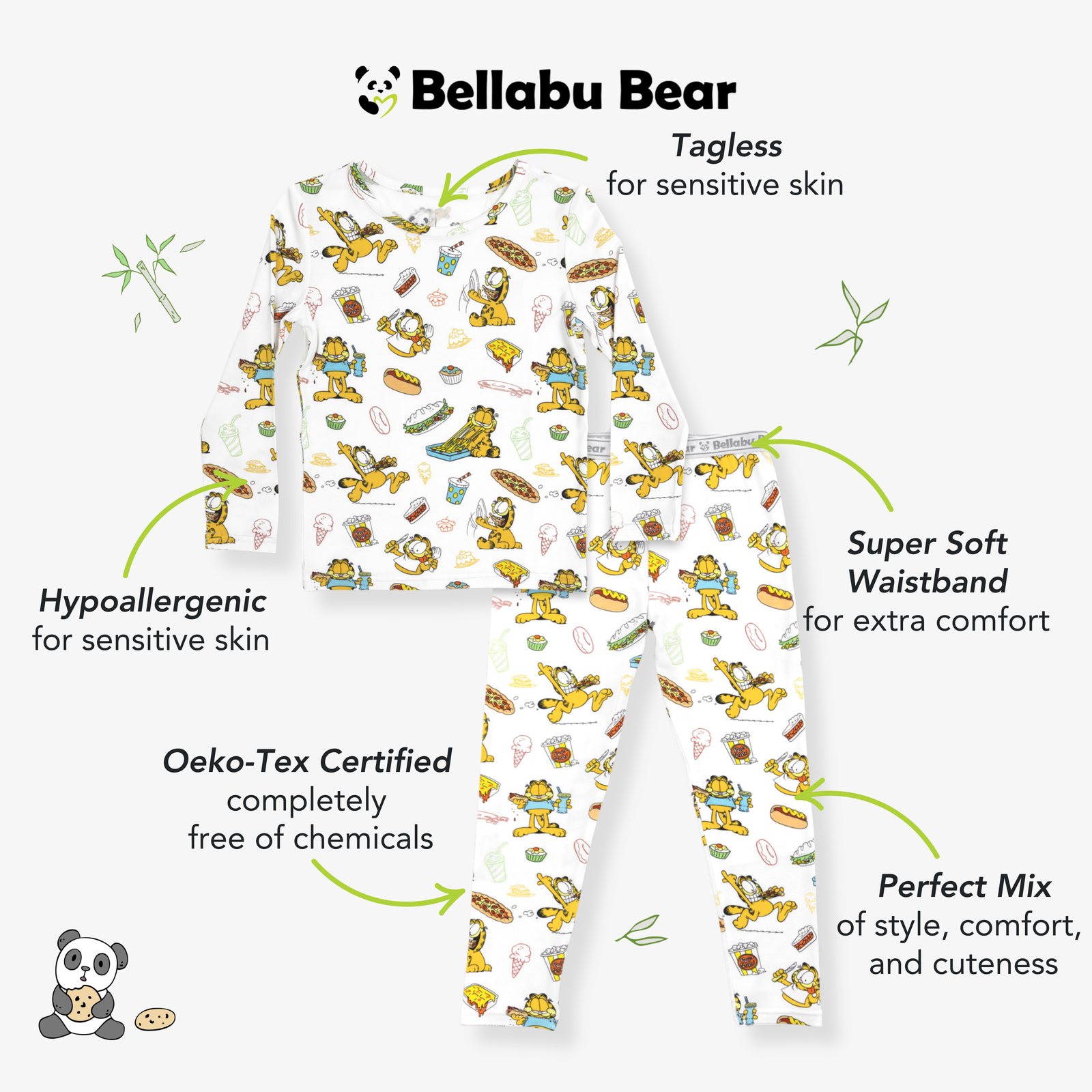 Garfield: Snack Attack Bamboo Kids Pajamas