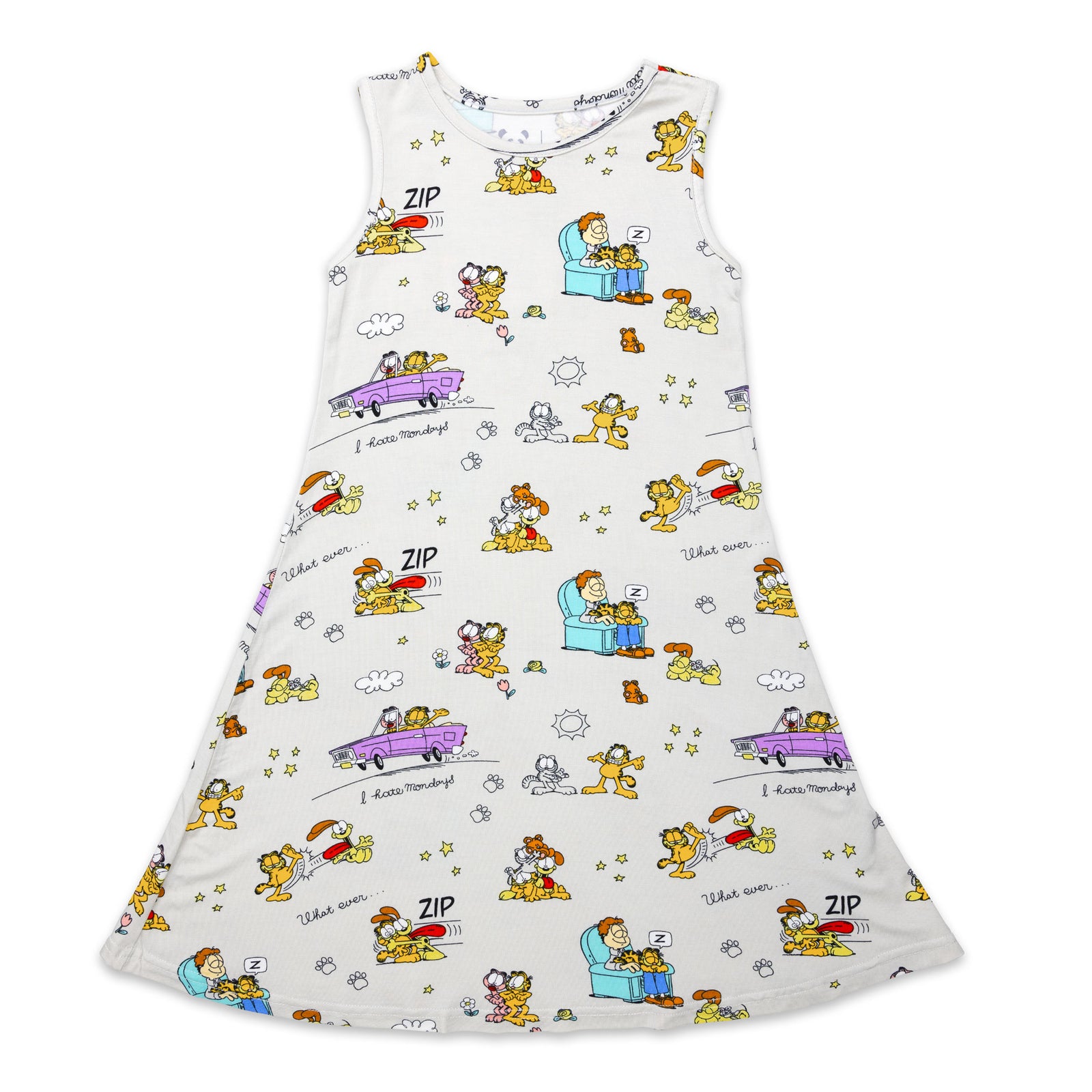 Garfield Friends Bamboo Girls' Sleeveless Dress