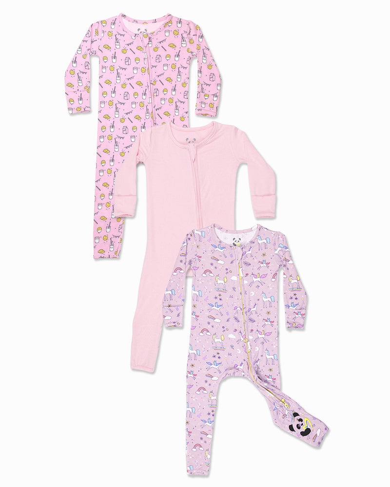Sweet Dreams Girls Bundle -   Bamboo Convertible Footie