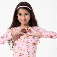 Love Kittens Bamboo Girls' Long Sleeve Dress