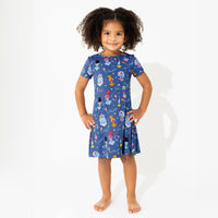 Trolls Music Bamboo Girls' Short Sleeve Dress