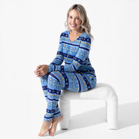 Hanukkah Fair Isle Bamboo Women's Pajama Set