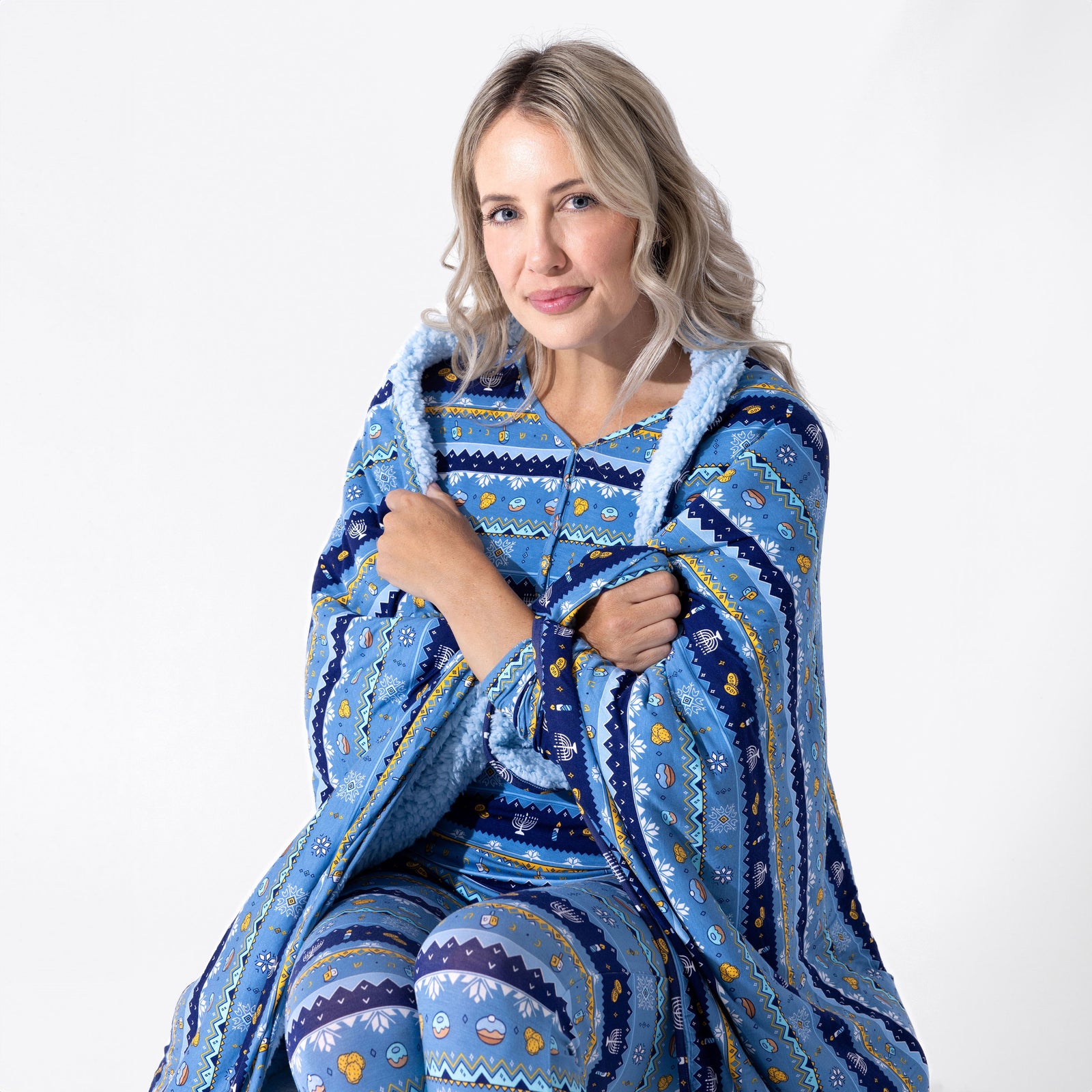 Hanukkah Fair Isle Bamboo Women's Pajama Set
