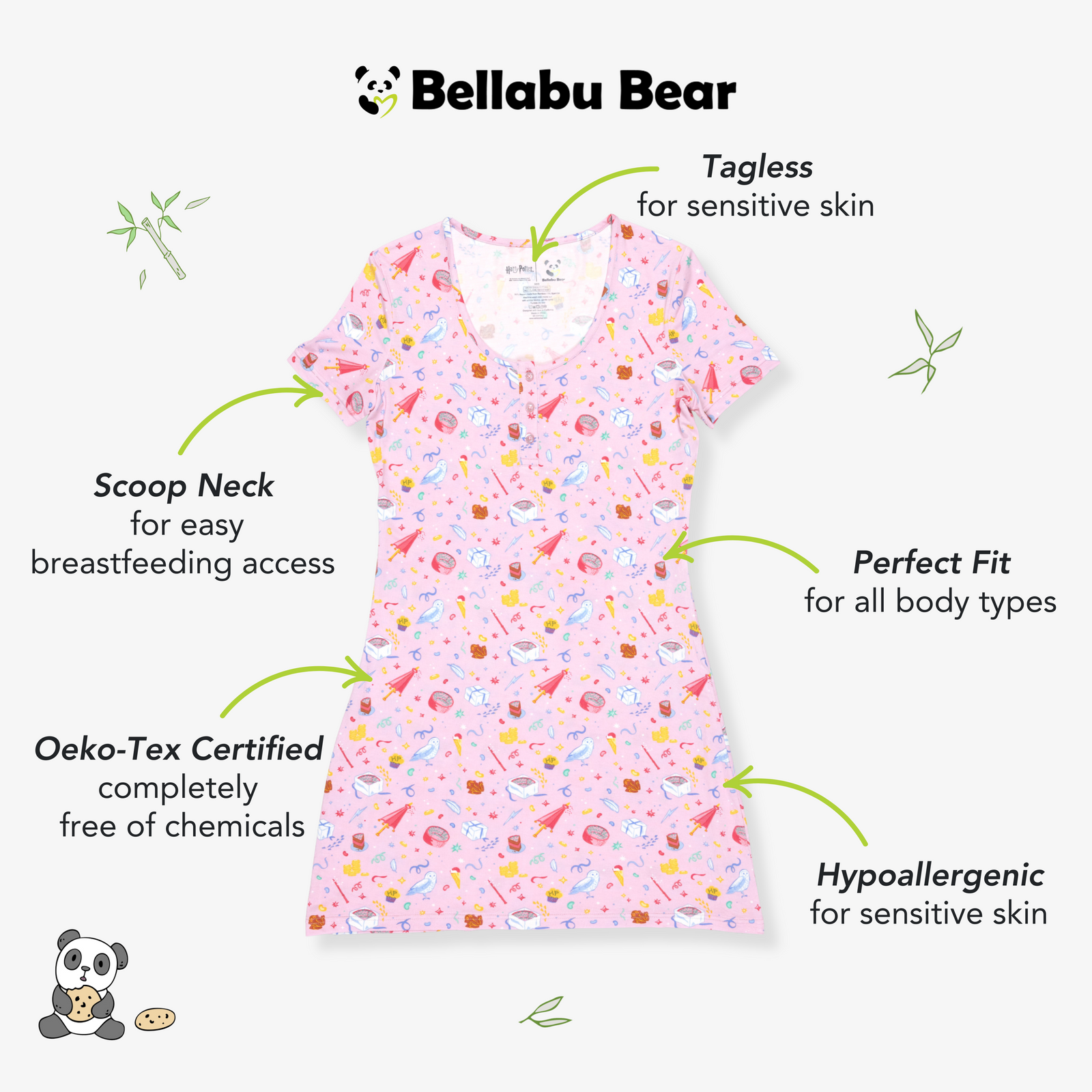 Happee Birthdae Harry Bamboo Women's Nightgown