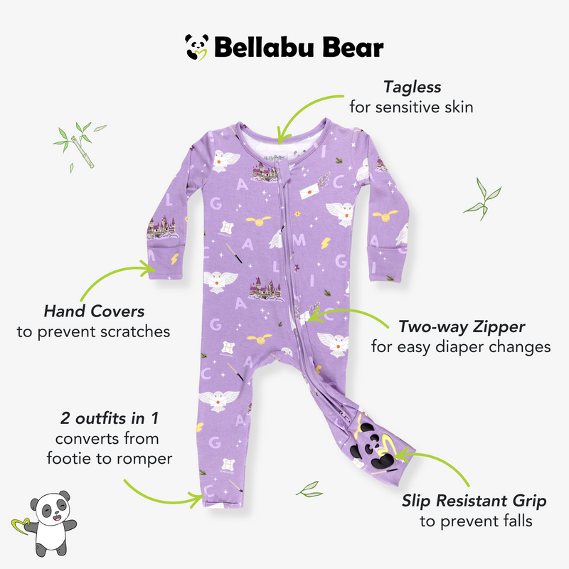 Hedwig's Magical Mail Bamboo Convertible Footie