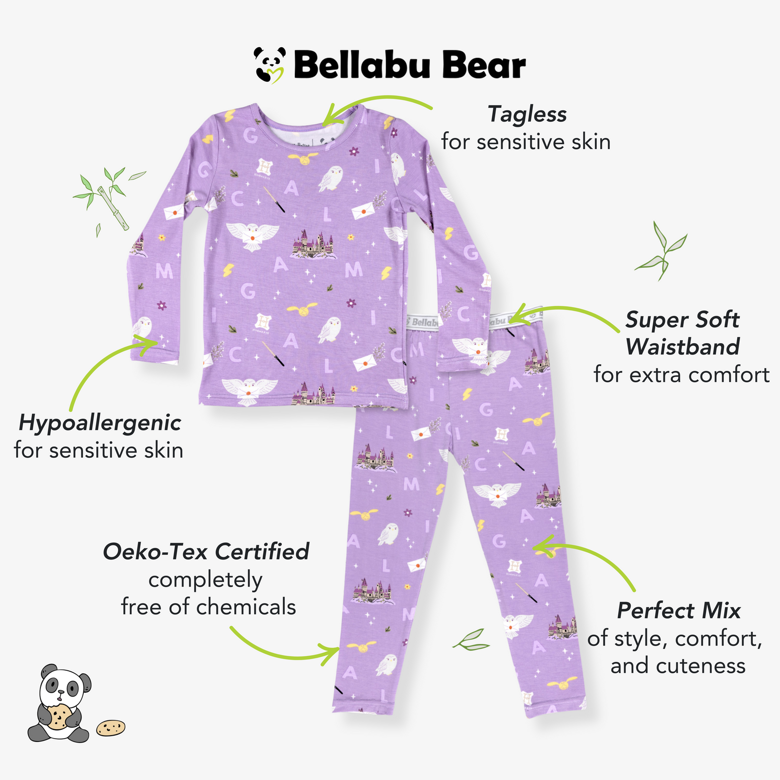 Hedwig's Magical Mail Bamboo Kids Pajamas
