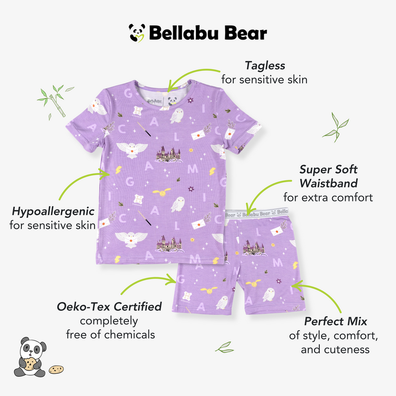Hedwig's Magical Mail Bamboo Kids Pajama Short Set